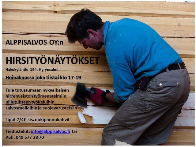 hirsityönäytös